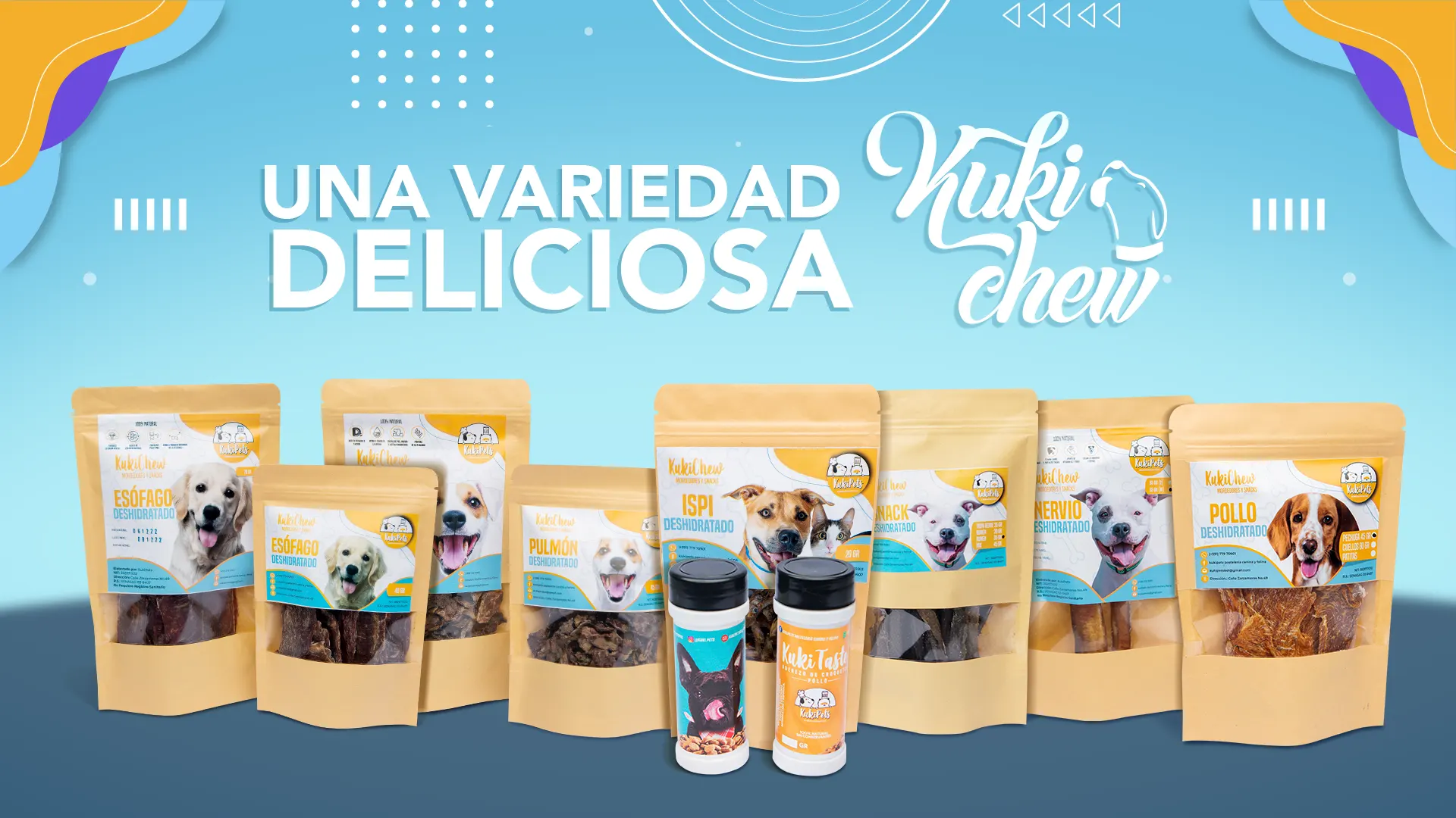 Perro feliz comiendo alimento KukiPets
